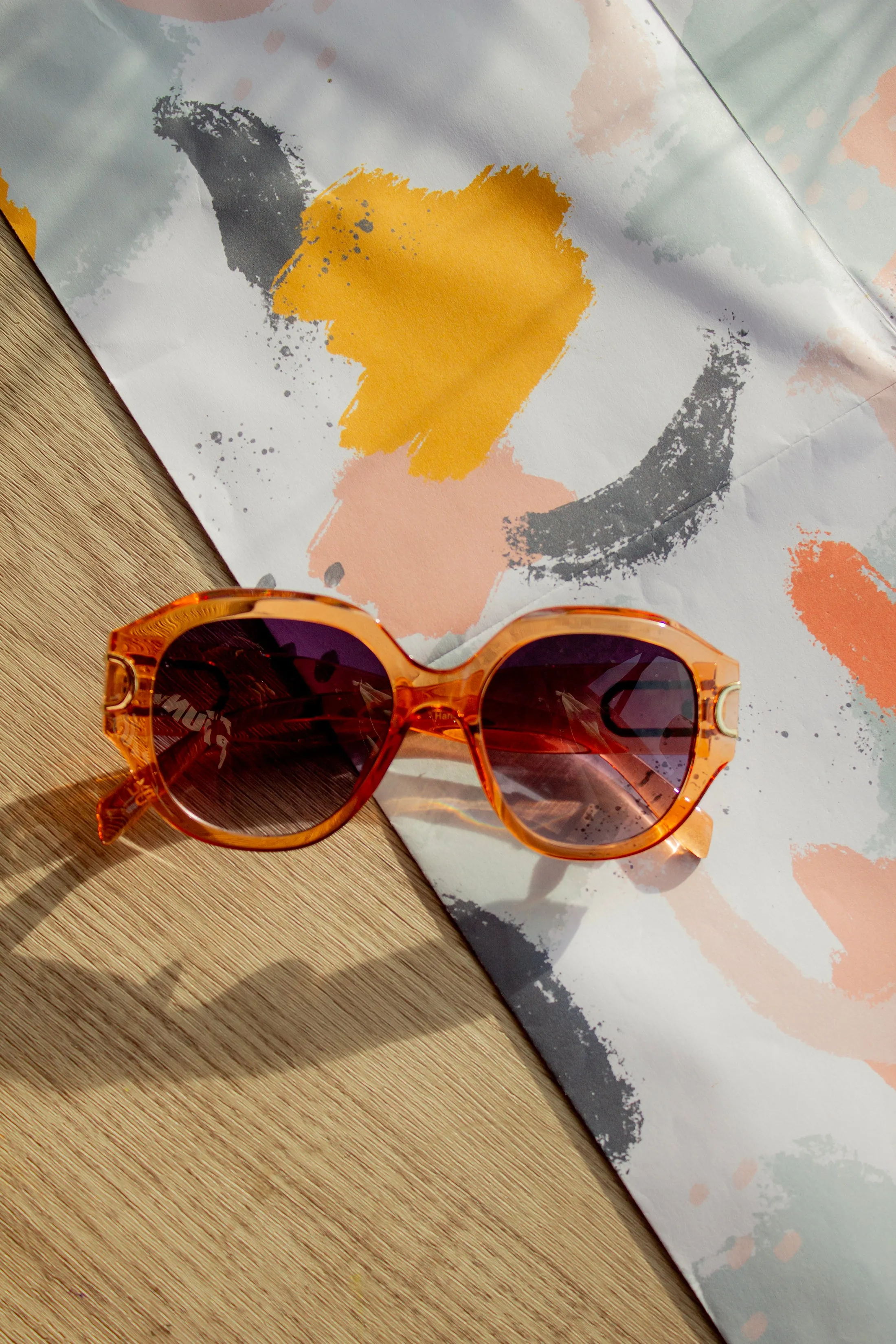Circle Arm Detail Oversize Sunglasses