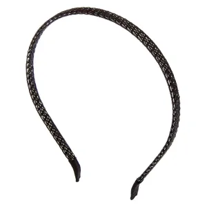 Claire's Metallic Mesh Headband - Black