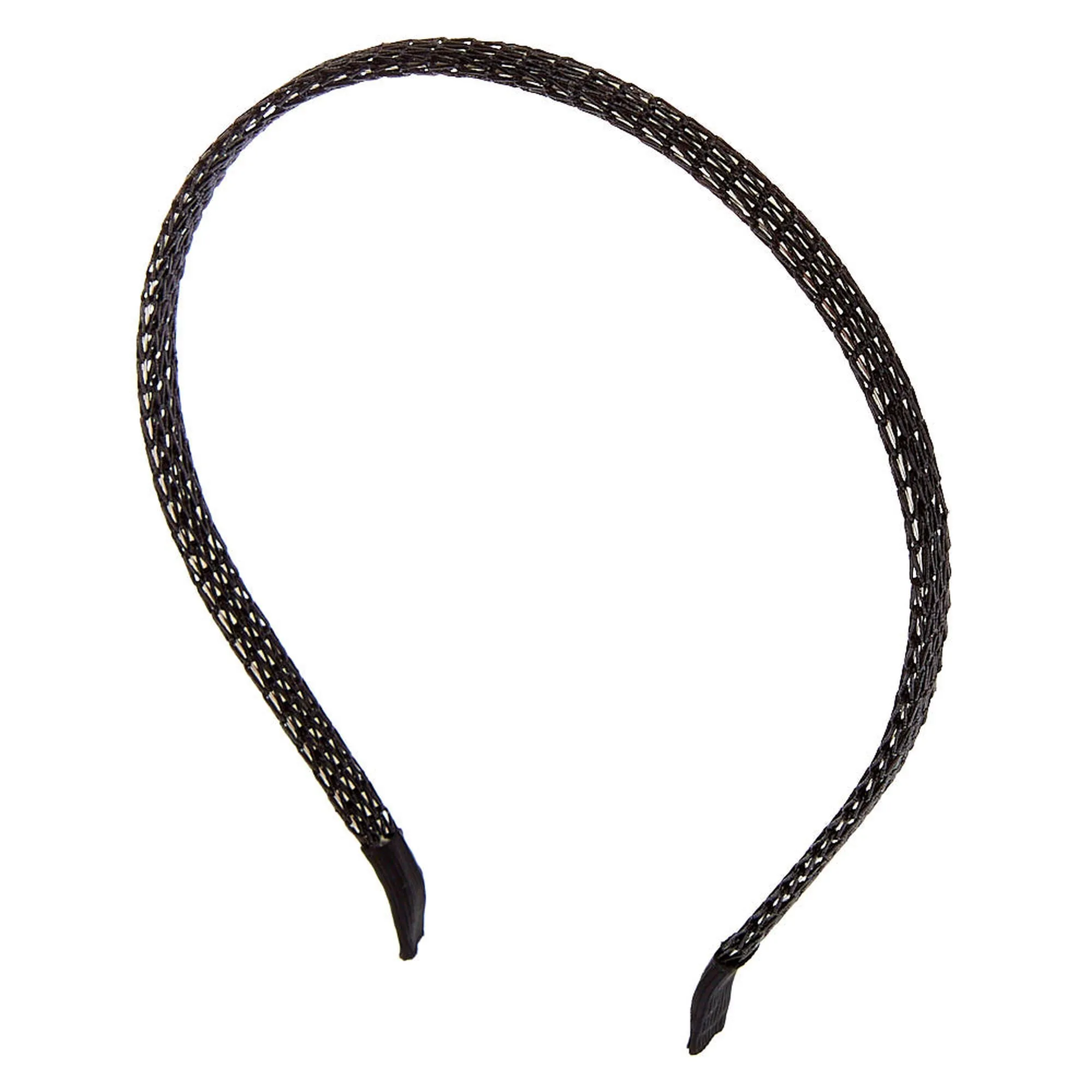Claire's Metallic Mesh Headband - Black