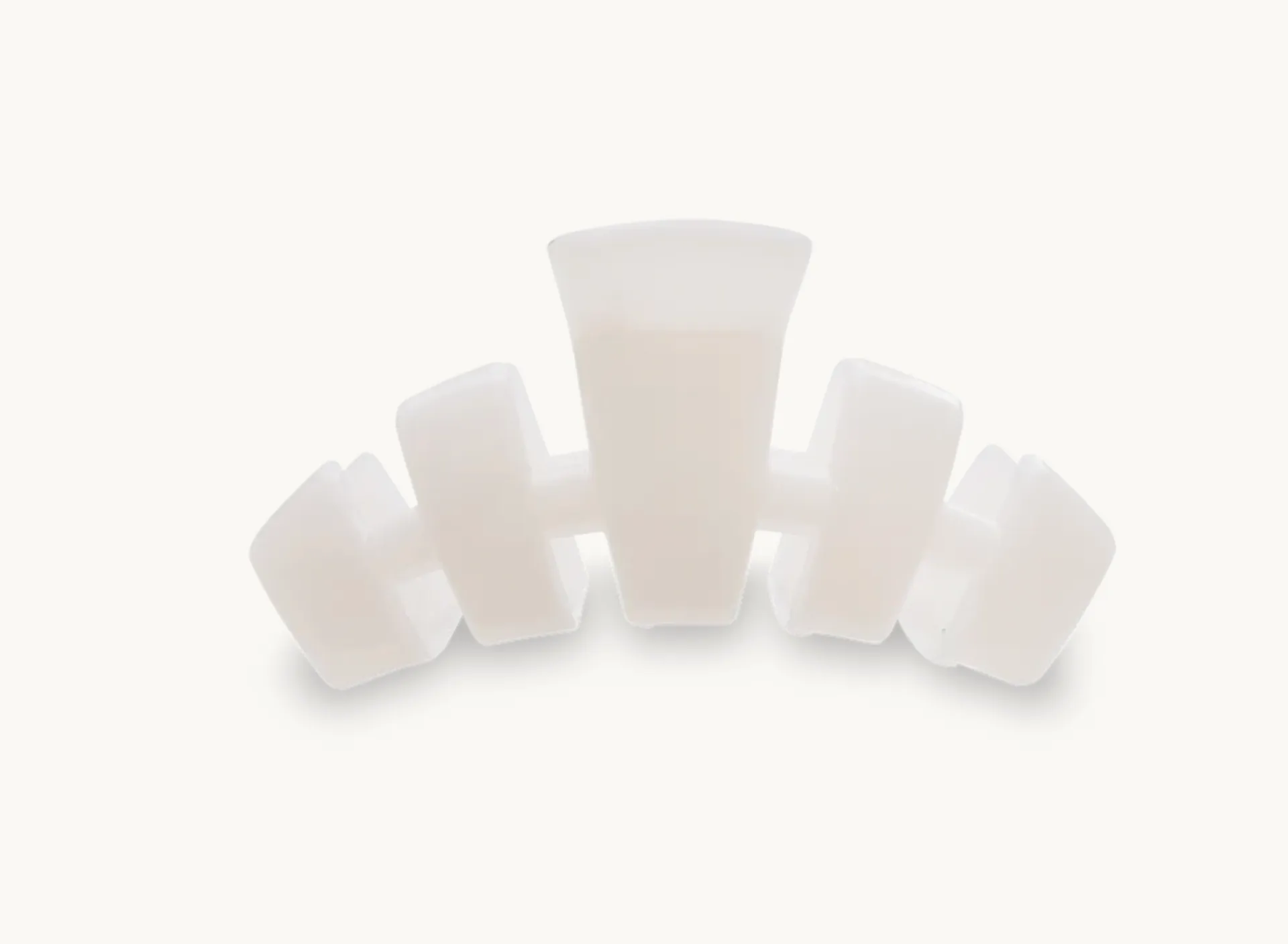 Classic Coconut White Medium Claw Hair Clip