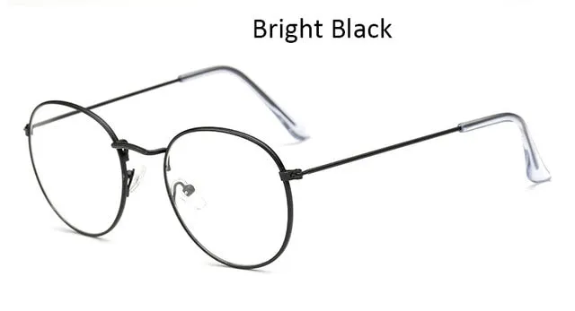 Classic Round Women's Metal Eyeglasses
