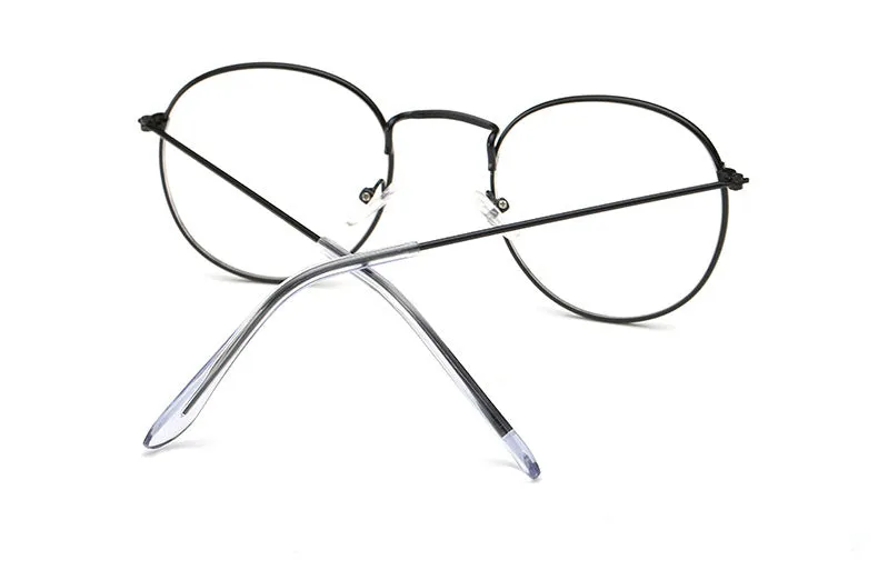 Classic Round Women's Metal Eyeglasses