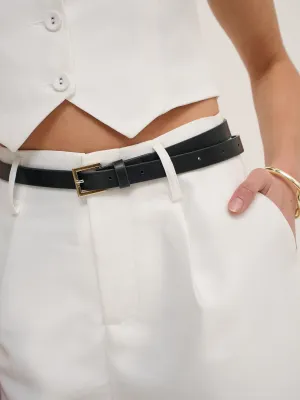 Clio Skinny Belt in Gold