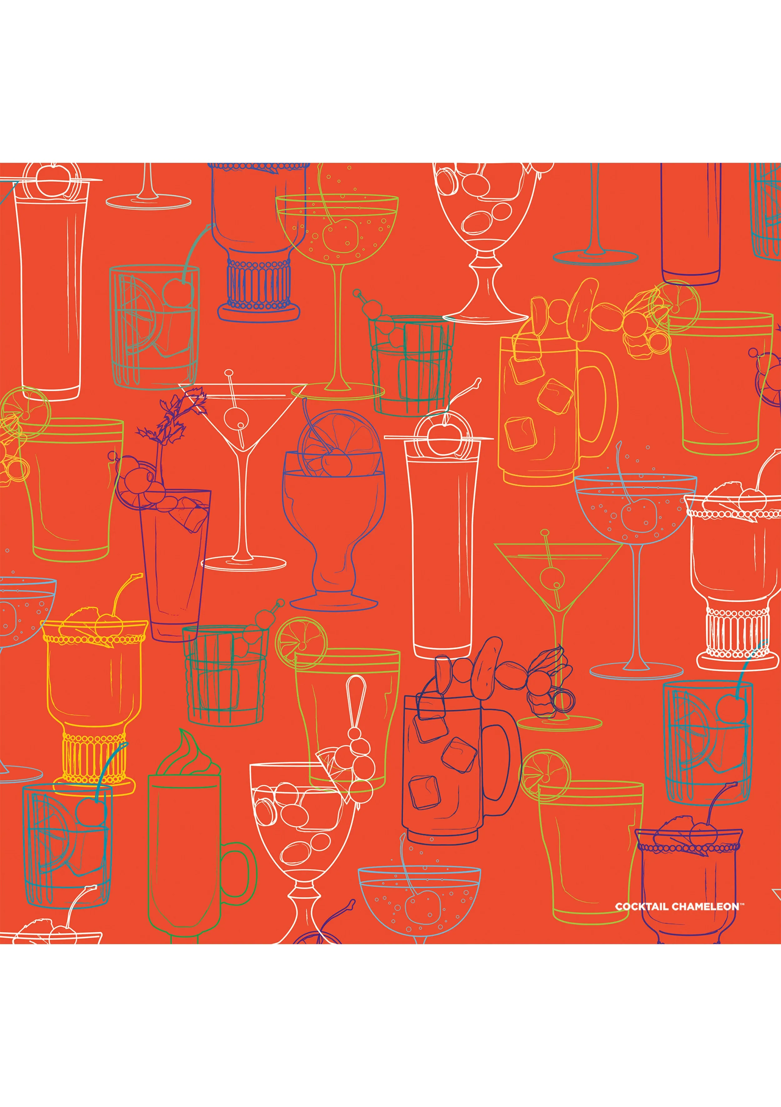 Cocktail Party Pocket Square