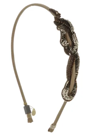COLETTE MALOUF SERPENT Tan Bronze Headband