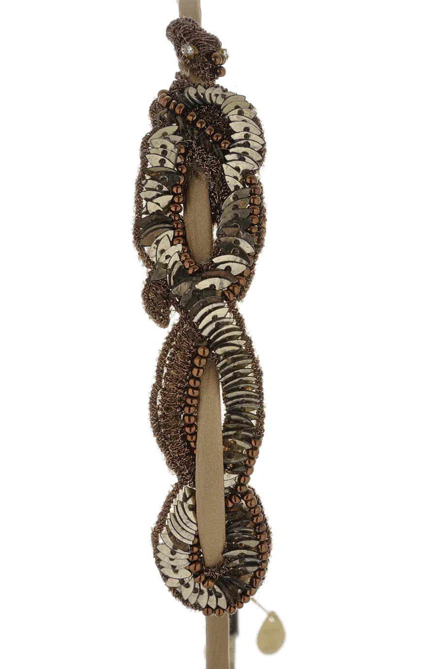 COLETTE MALOUF SERPENT Tan Bronze Headband