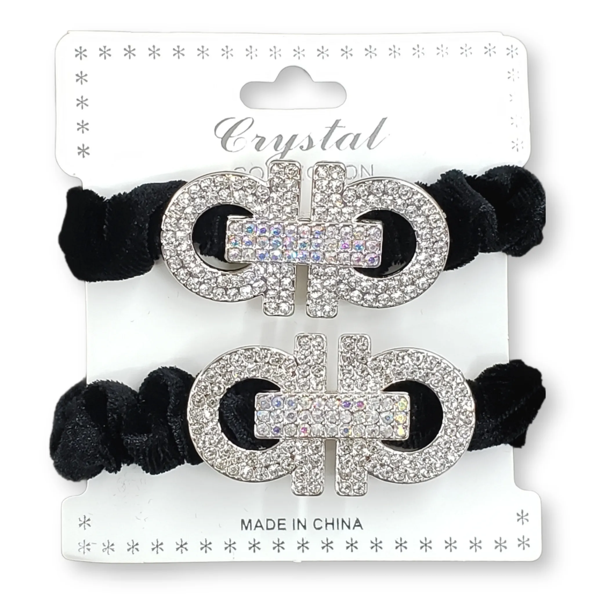 Crystal Collection 2pc Designer Scrunchie