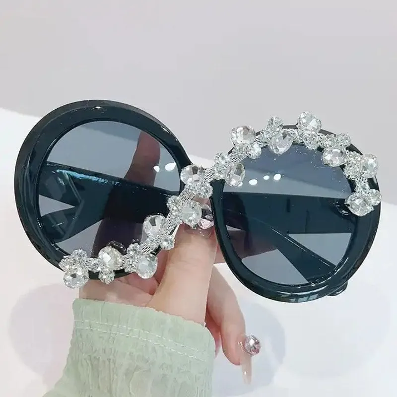 Crystalwave Oversided Round Sunglasses