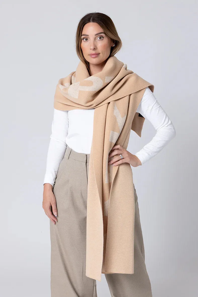 Dark Hampton - Thompson Wool Scarf, Neutral