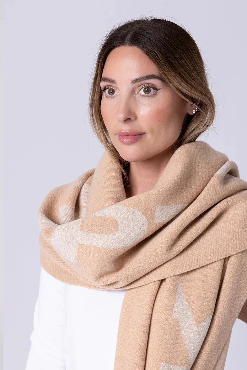 Dark Hampton - Thompson Wool Scarf, Neutral