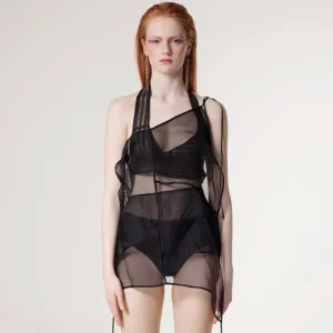 Deconstructed Transparent Silk Organza Layering Accessories