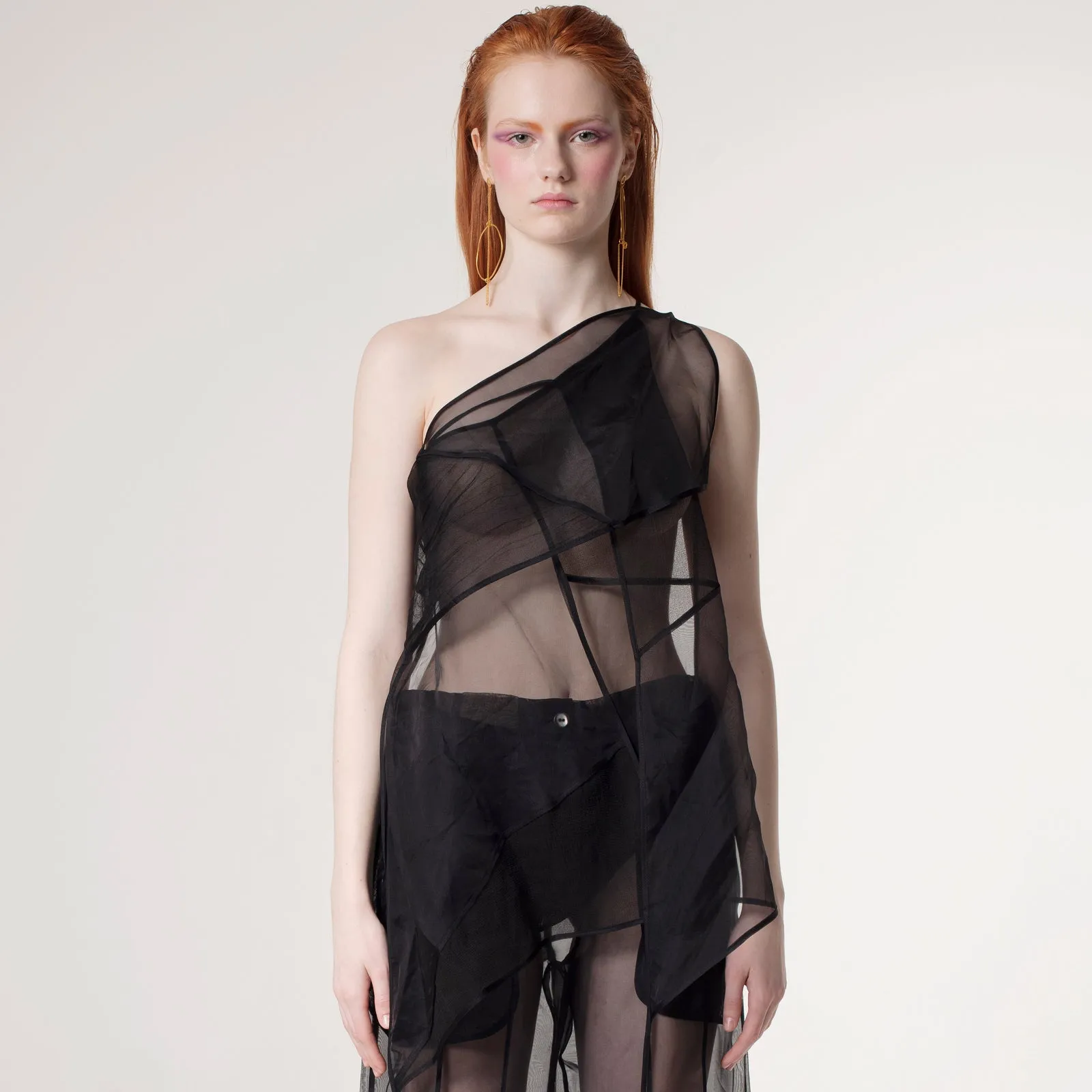 Deconstructed Transparent Silk Organza Layering Accessories