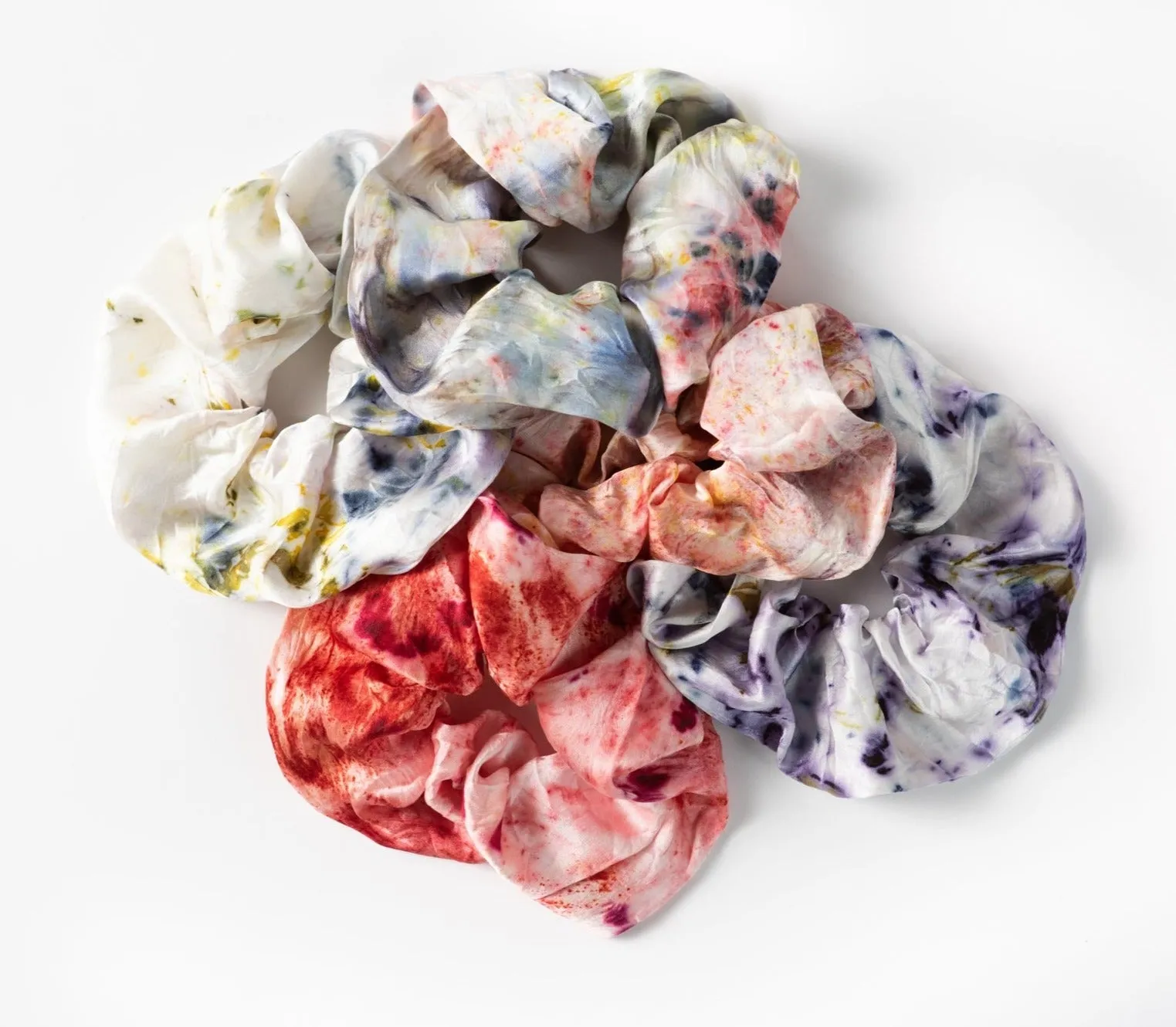 Dyekween: Botanically Dyed Silk Scrunchie - Multi