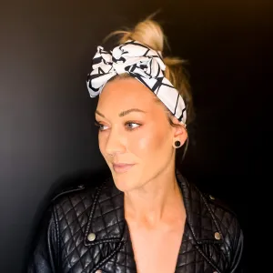 Elastic Tie Headband - Abstract