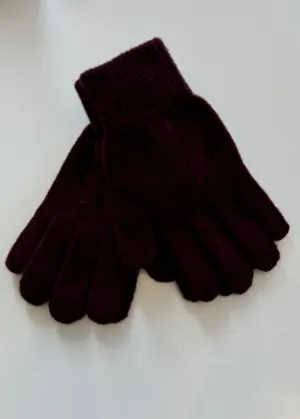 ELMNTL Wool Gloves in Burgundy