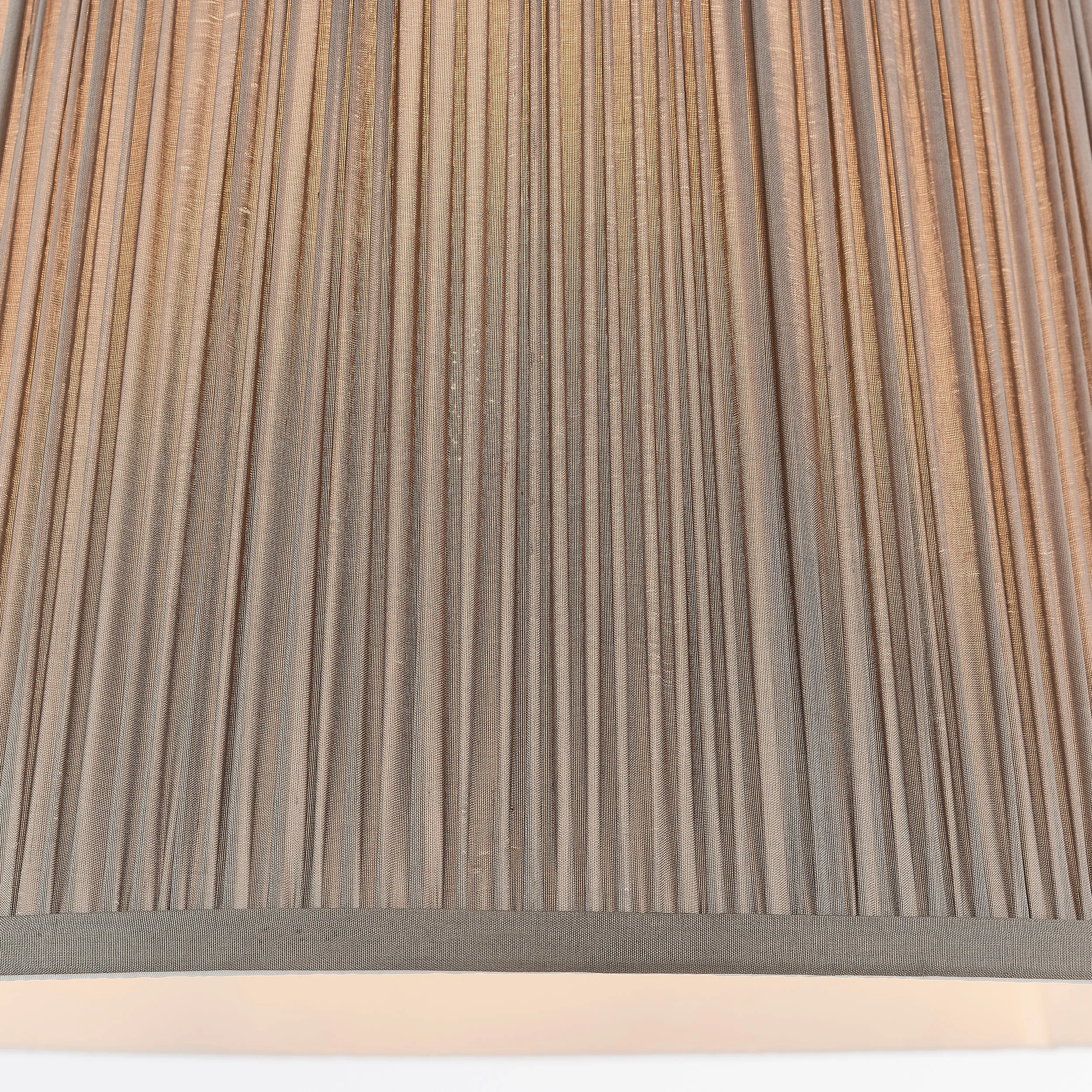 Endon 79628 Freya 1lt Shade Charcoal grey silk 60W E27 or B22 GLS (Required)