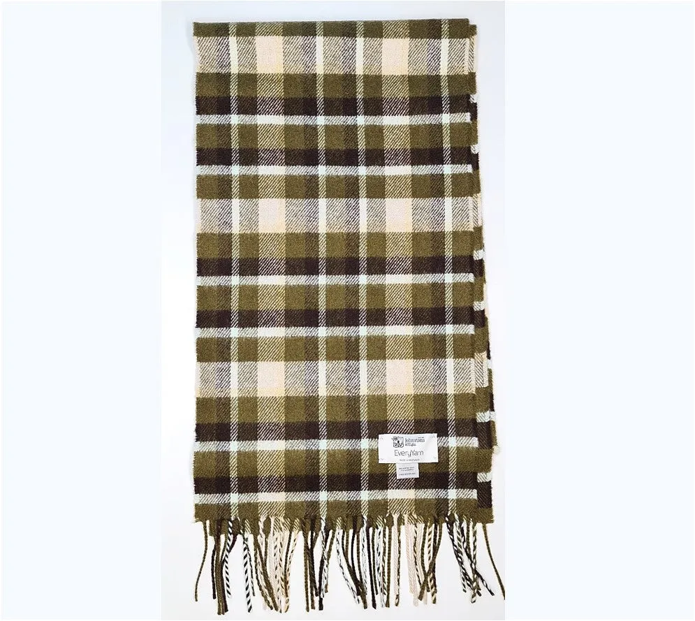 EveryYarn Merino Wool & Cashmere Scarf | Olive Green