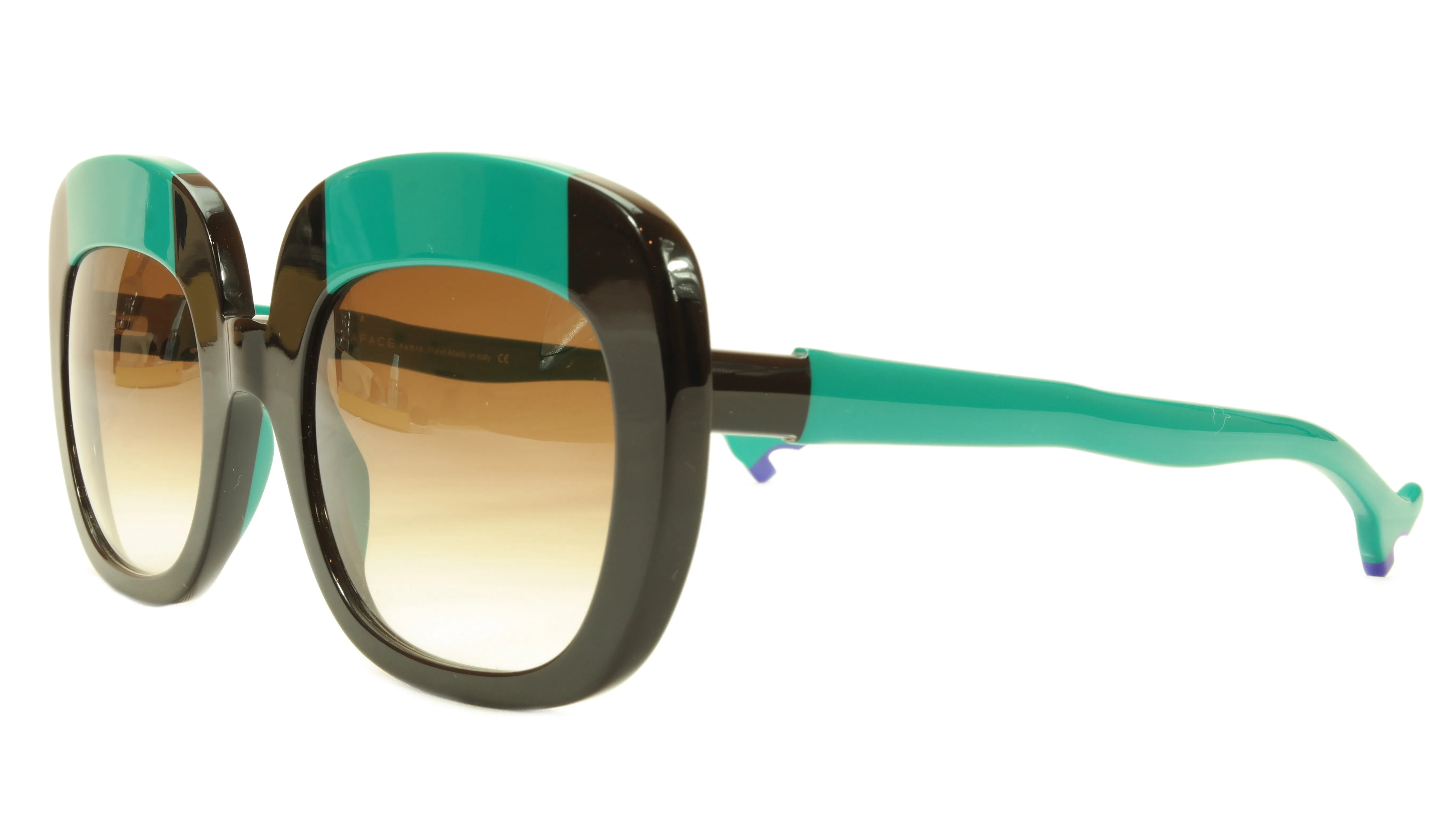 Face A Face Sunglasses Frame BOCCA Lova 1 4027 Acetate Black Emerald Italy Made