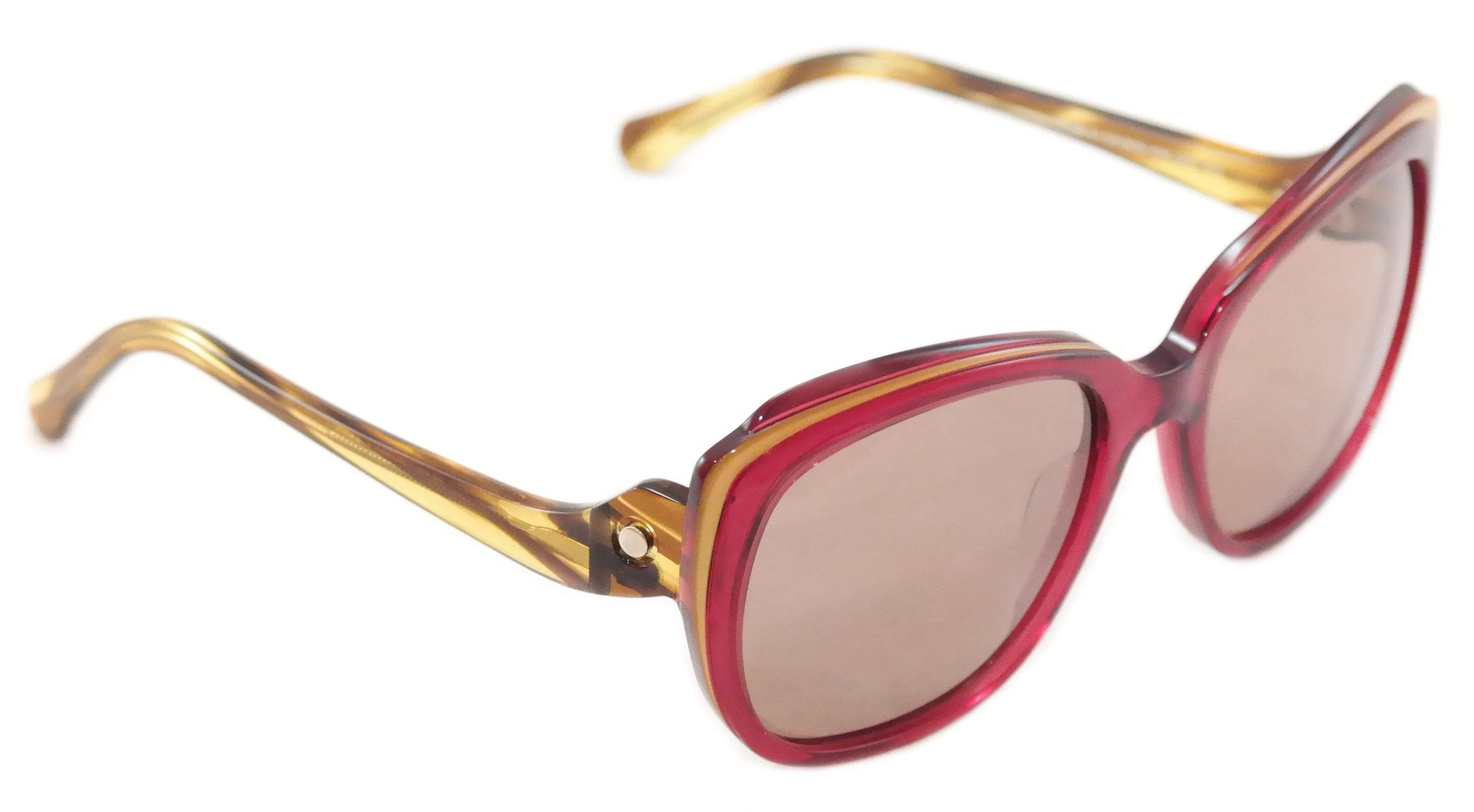 Face A Face Sunglasses Paris Brune 1 608 Pink Tan Plastic Italy Hand Made