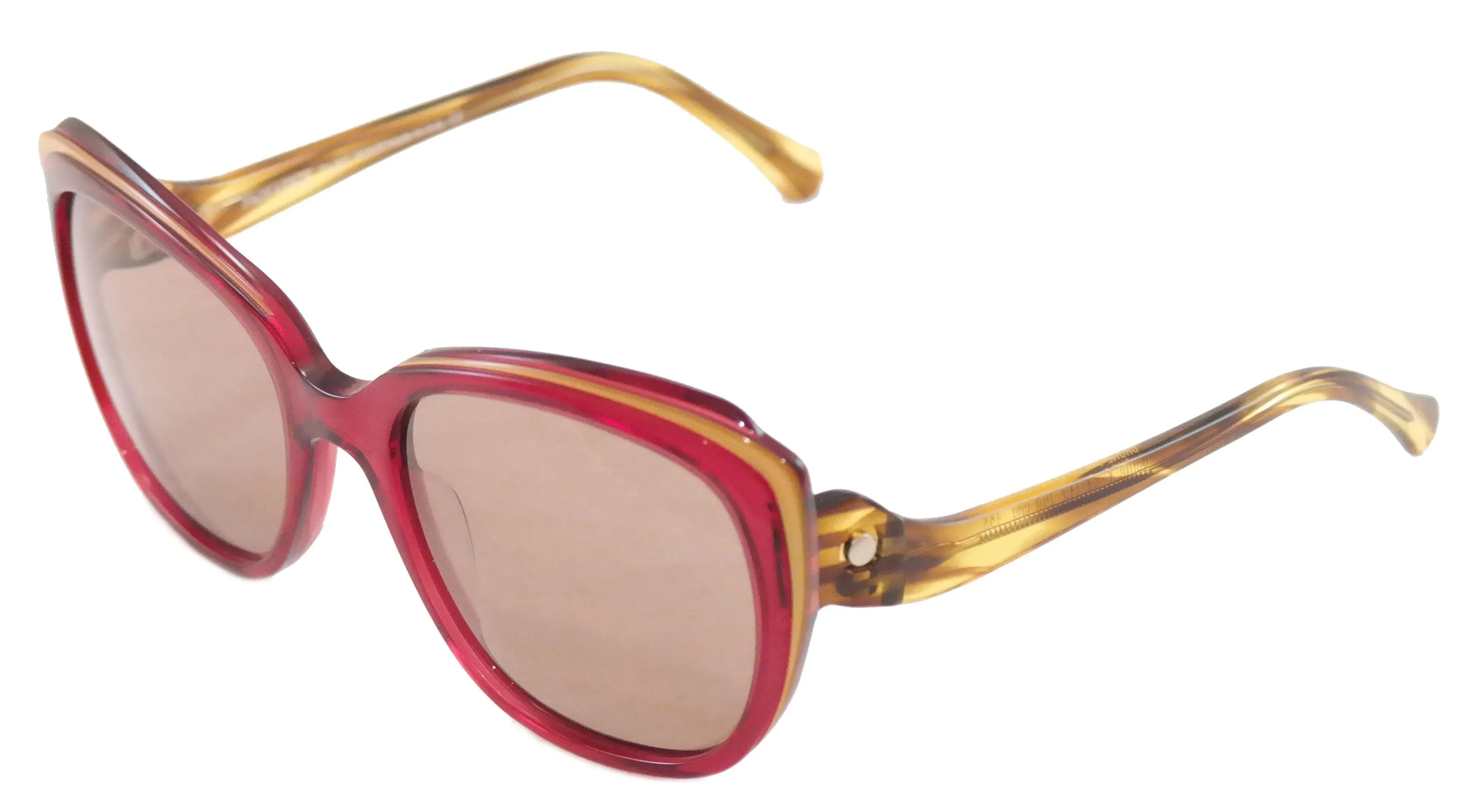 Face A Face Sunglasses Paris Brune 1 608 Pink Tan Plastic Italy Hand Made