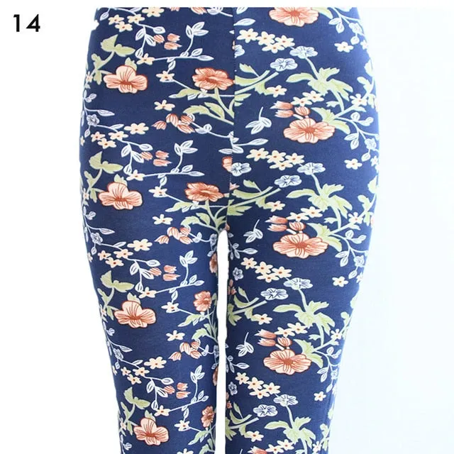 Fashion Women's HOT Leggings Pants Print High Waist Leggings Happy Christmas Party Long Pants 18 Color Ladies Xmas Trousers