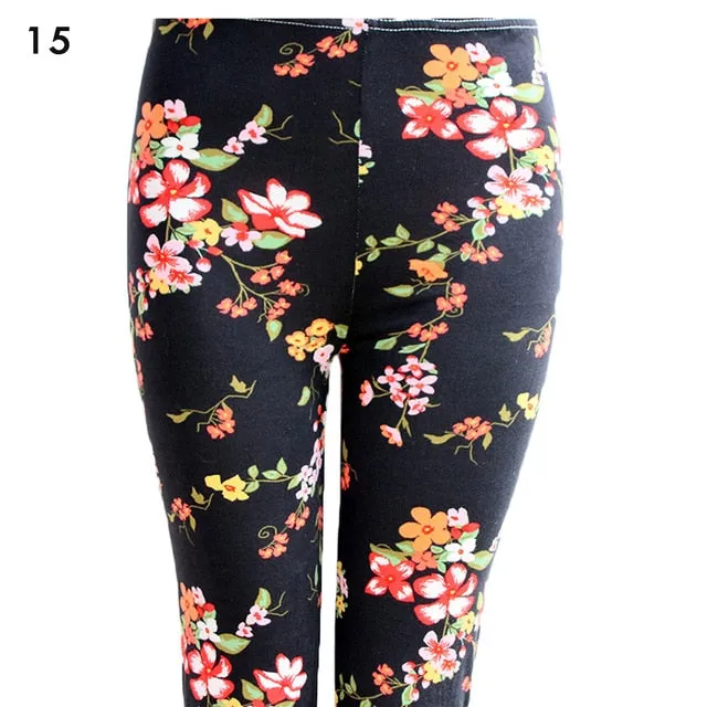 Fashion Women's HOT Leggings Pants Print High Waist Leggings Happy Christmas Party Long Pants 18 Color Ladies Xmas Trousers