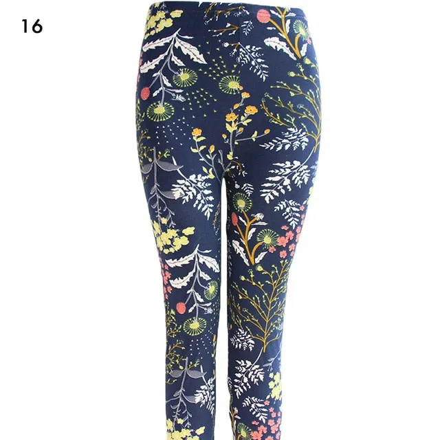 Fashion Women's HOT Leggings Pants Print High Waist Leggings Happy Christmas Party Long Pants 18 Color Ladies Xmas Trousers