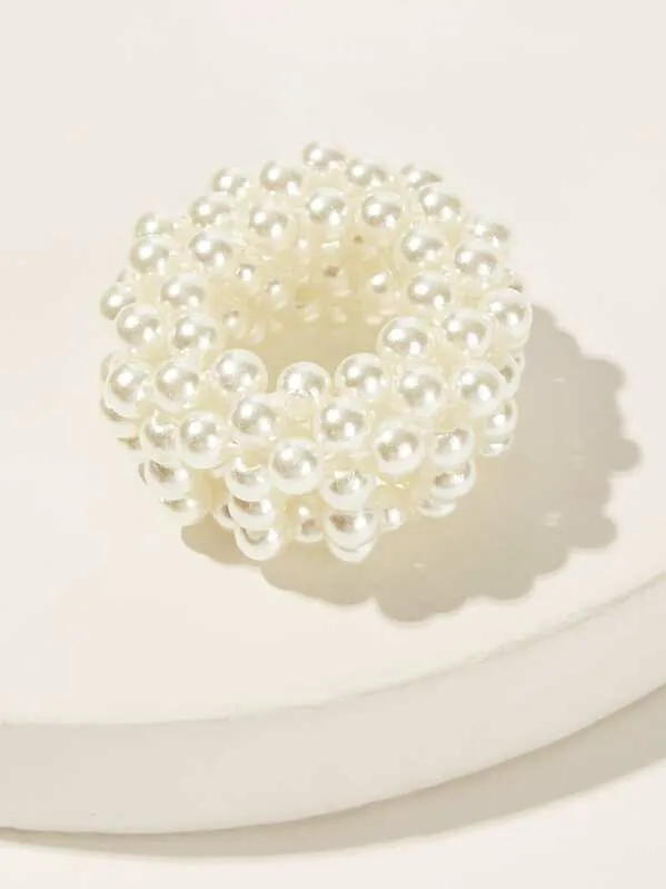 Faux Pearl Hair Tie