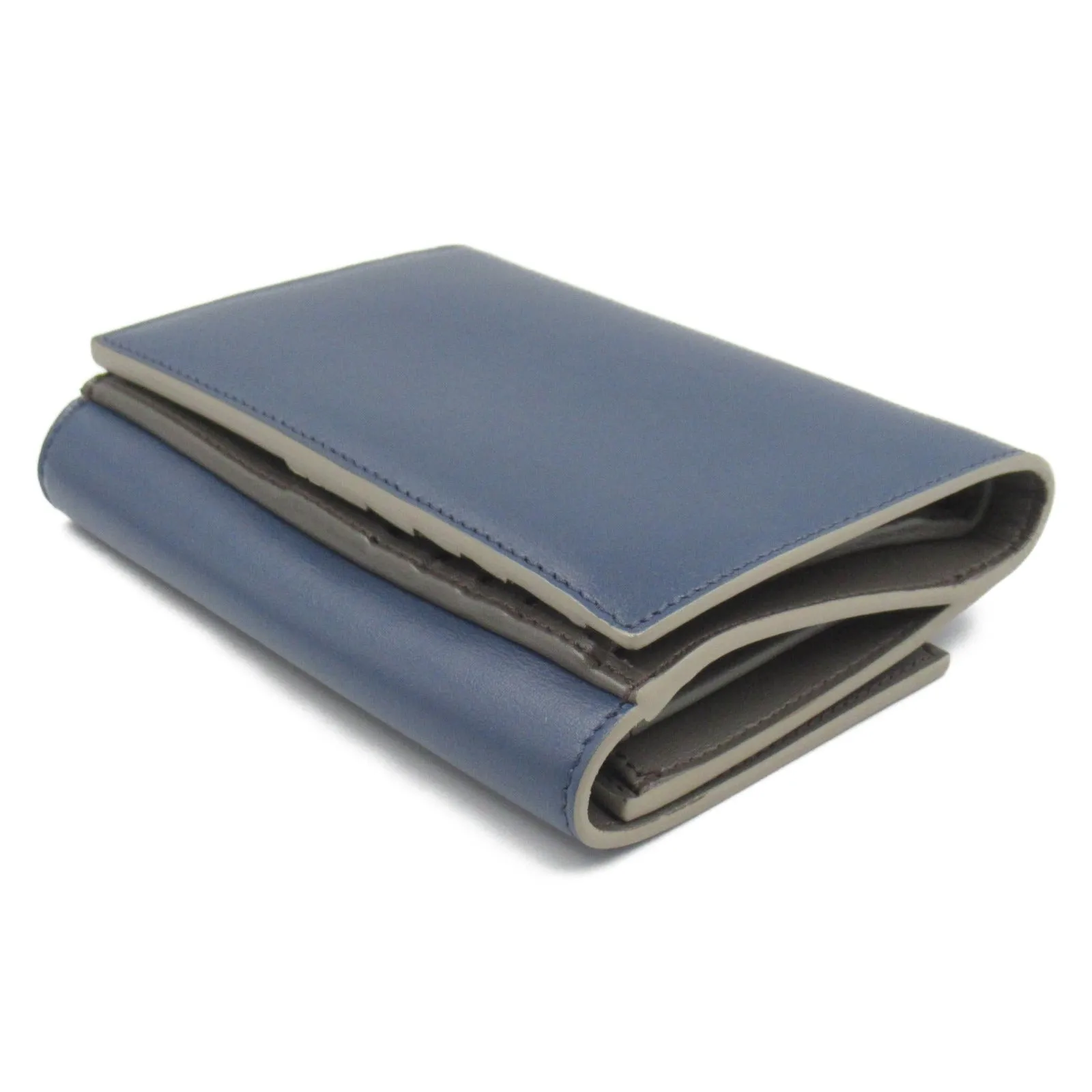 Fendi Peekaboo Leather Wallet Navy