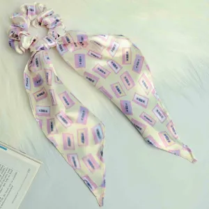Ferosh Cute Pink Pattern Scarf Scrunchie