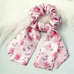 Ferosh Light Pink Floral Tail Scrunchie