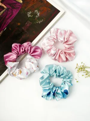 Ferosh Satin Cute Stars Scrunchies Set of 3