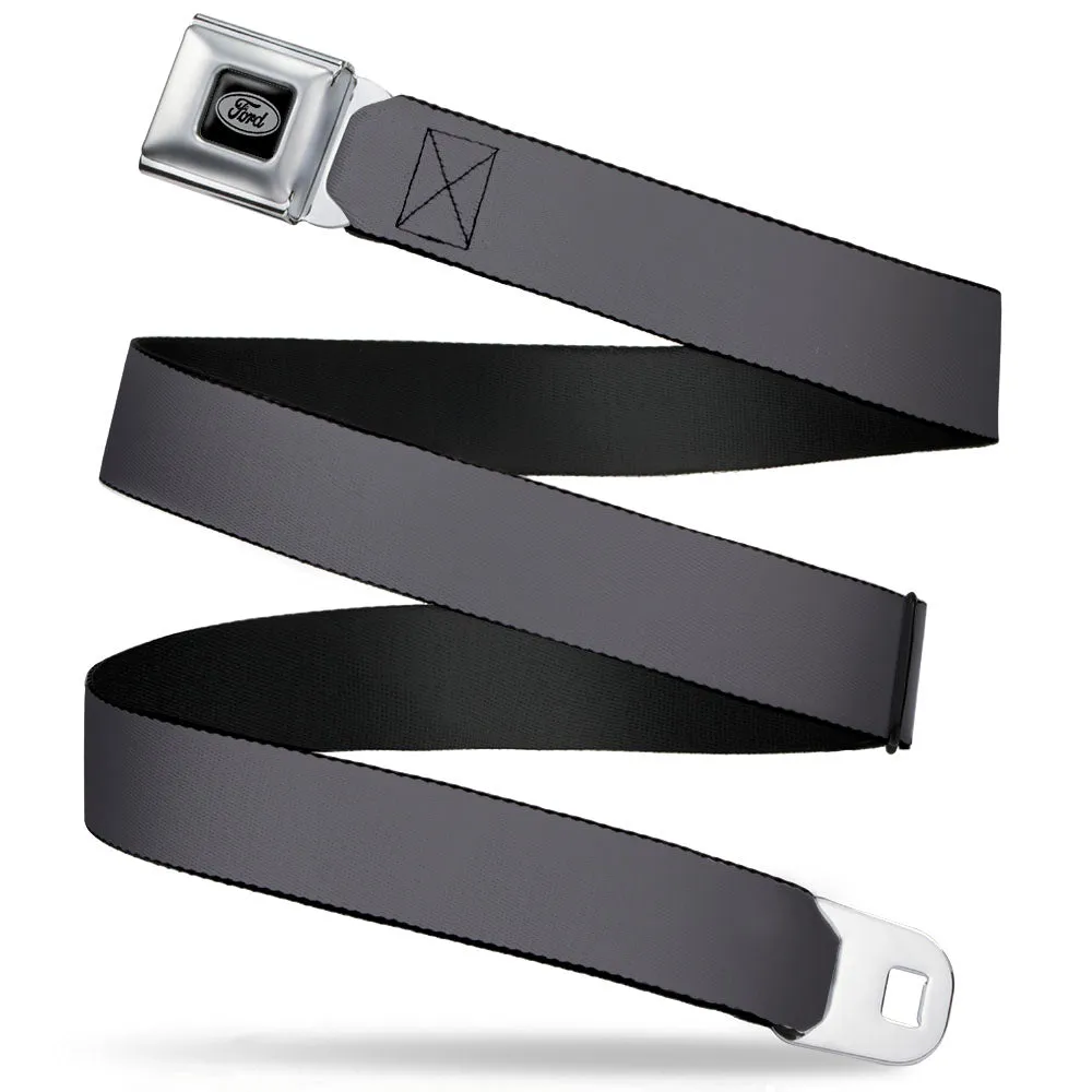 Ford Emblem Seatbelt Belt - Charcoal Webbing