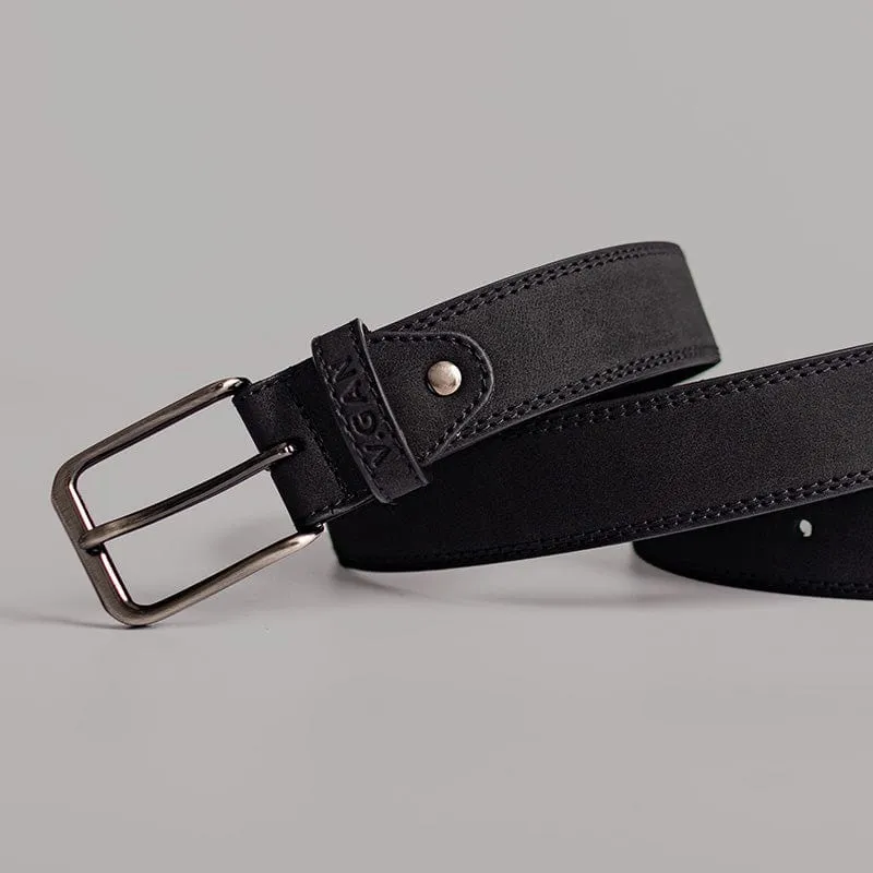 Formal Men's Vegan Leather Belt | Black