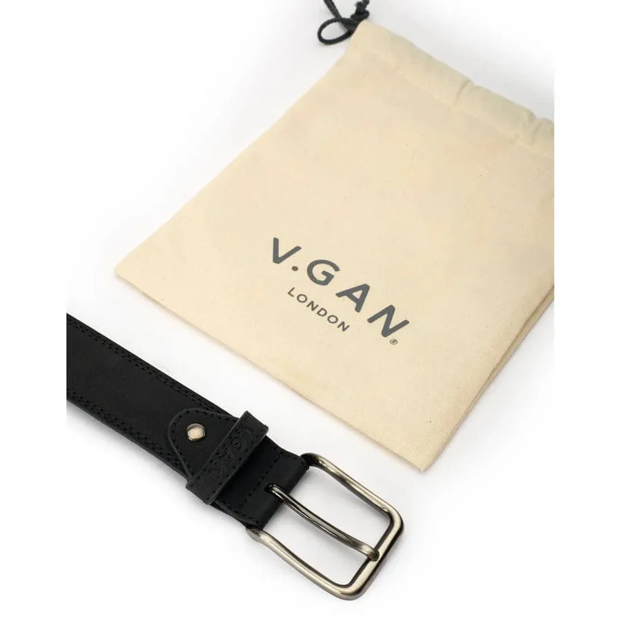 Formal Men's Vegan Leather Belt | Black