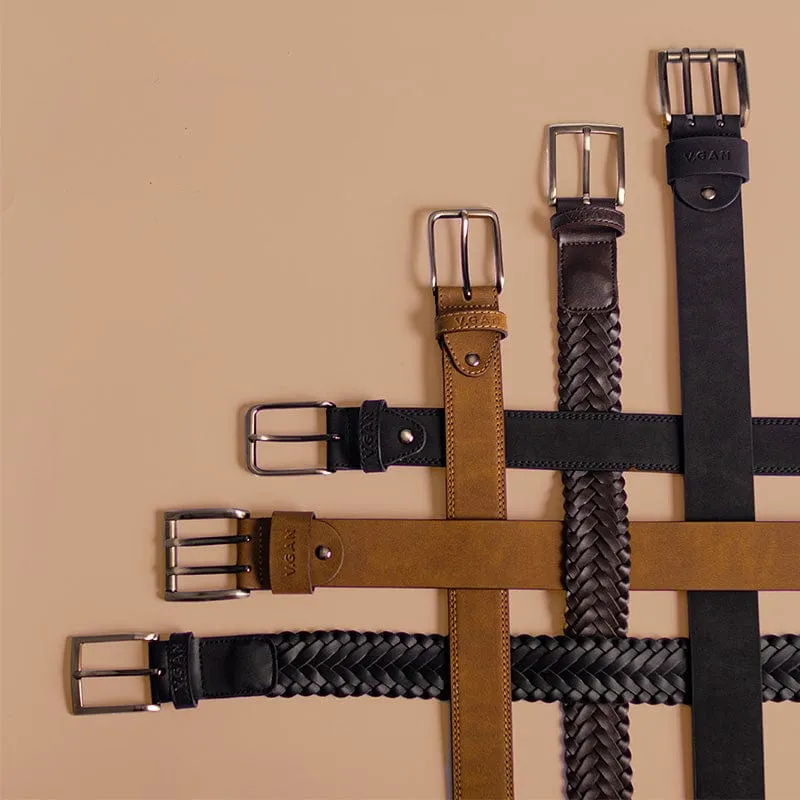 Formal Men's Vegan Leather Belt | Black