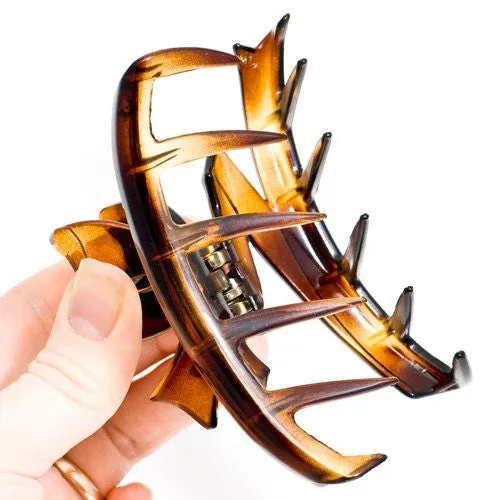 French Glossy Bow Tie Cover Tortoise Shell Hair Claw