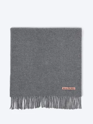 Fringe Wool Scarf - Narrow