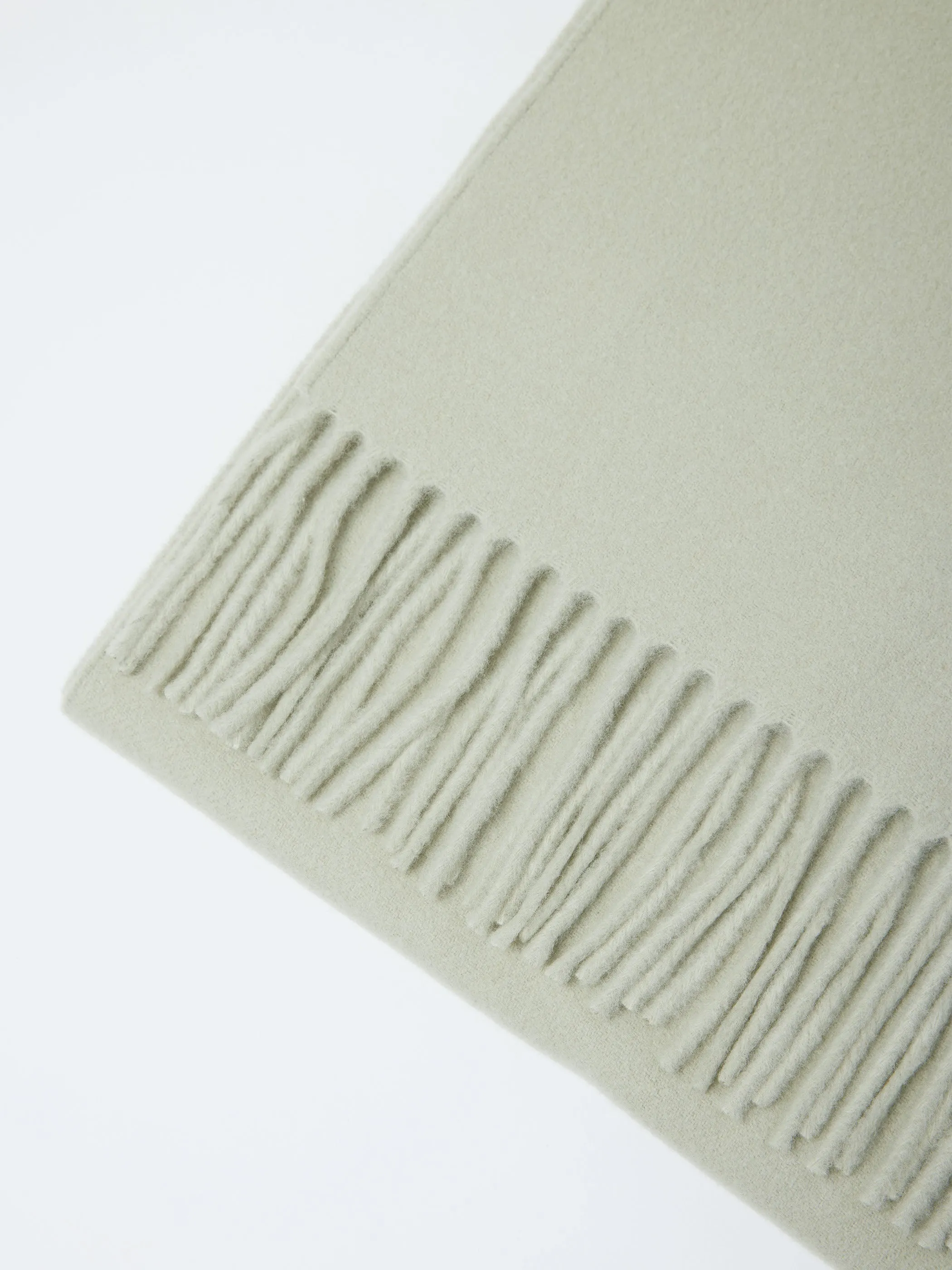 Fringe Wool Scarf - Skinny