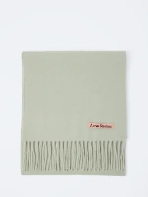 Fringe Wool Scarf - Skinny
