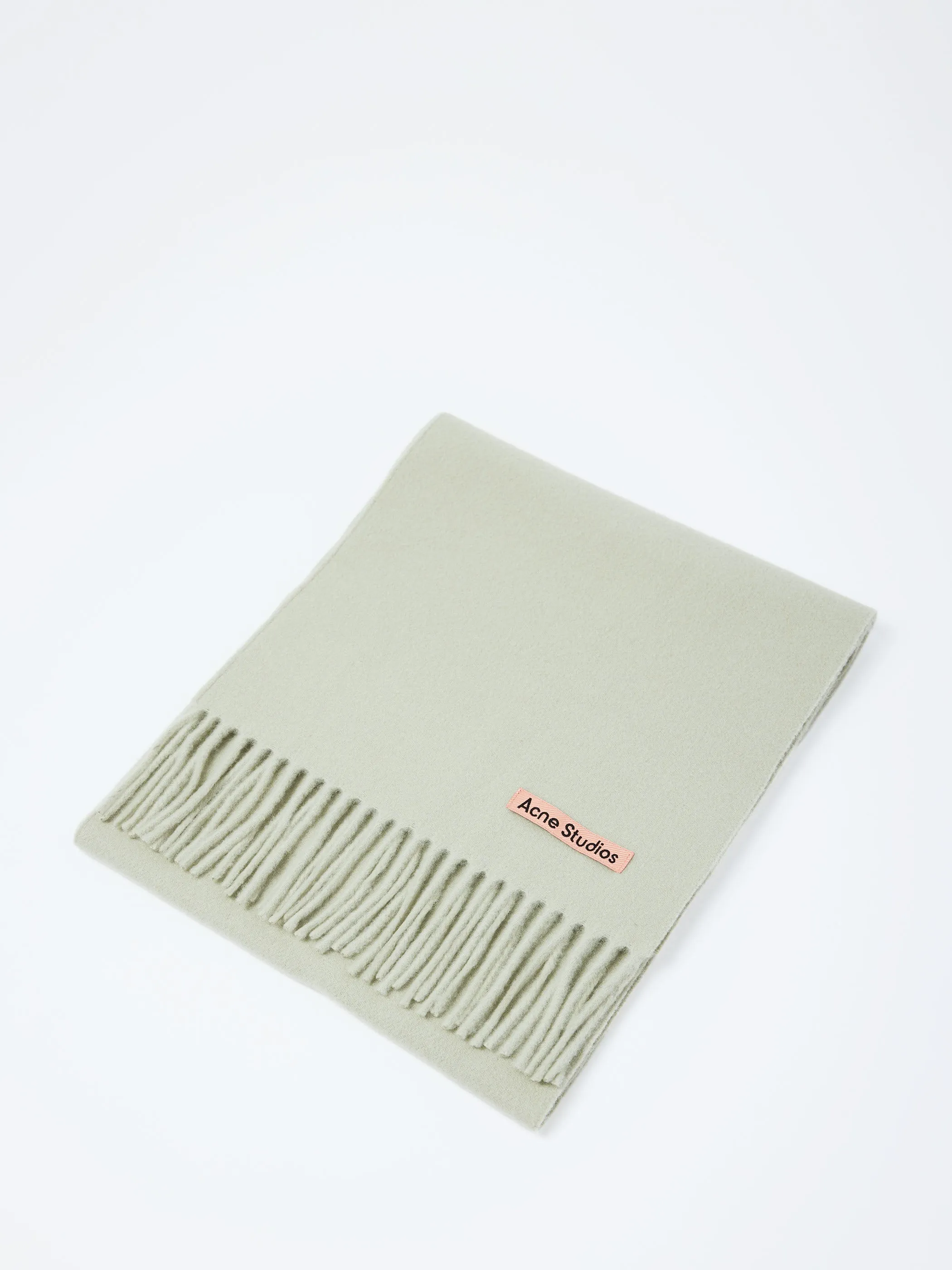 Fringe Wool Scarf - Skinny