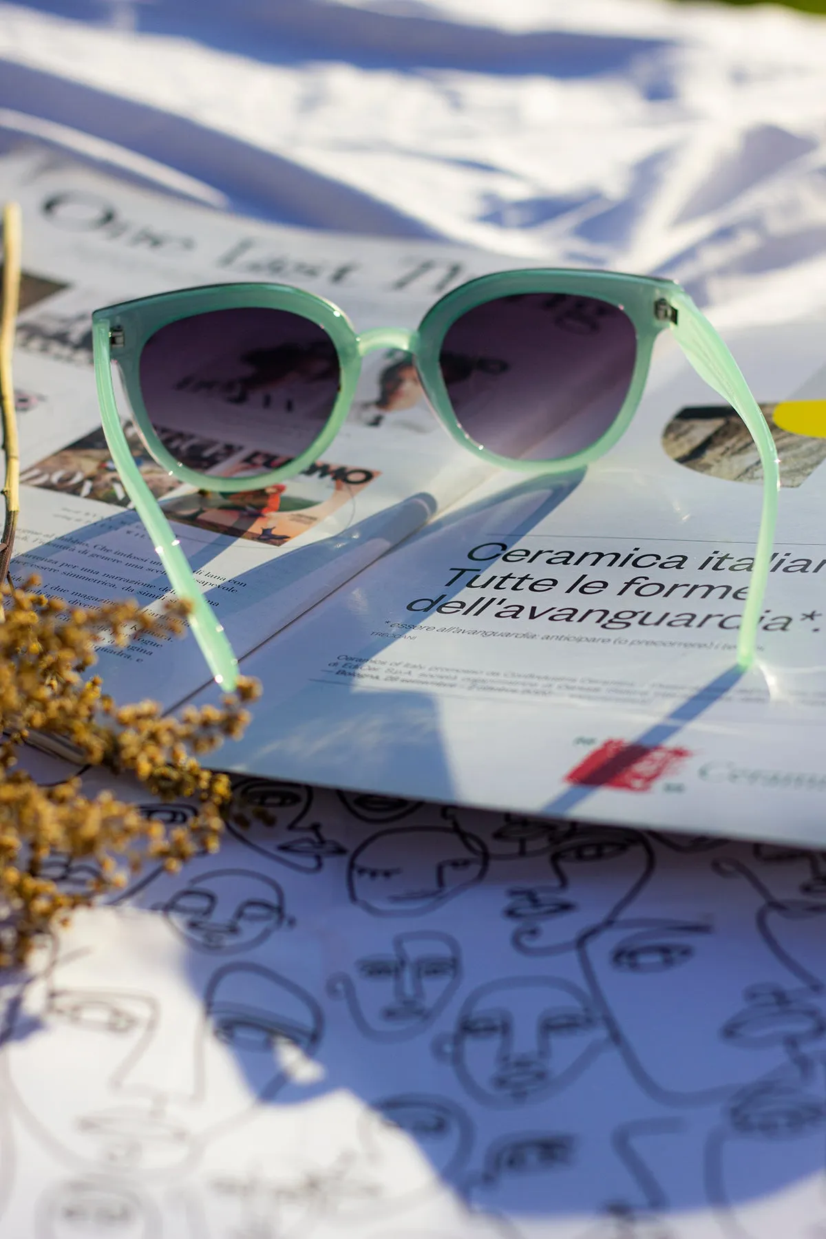 Front Lens Rounded Sunglasses