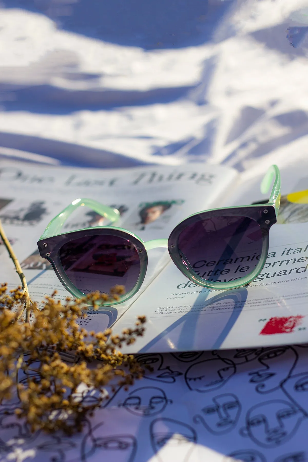 Front Lens Rounded Sunglasses
