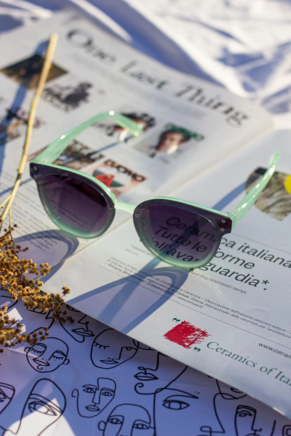Front Lens Rounded Sunglasses