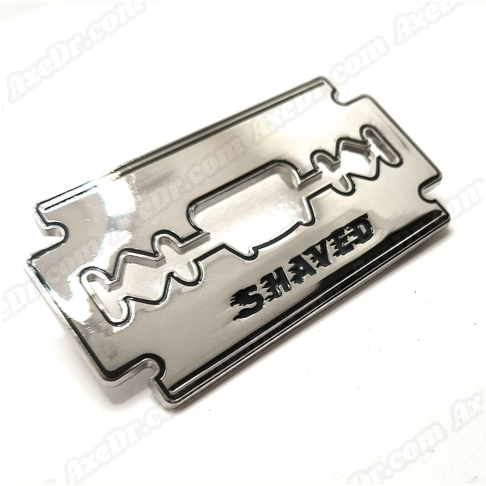 Funny SHAVED Razor Belt Buckle Bottle Opener Chrome Finished