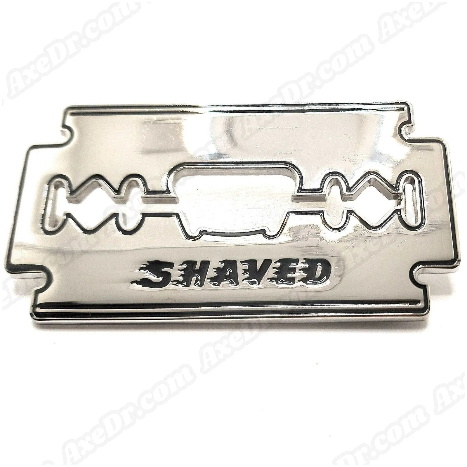 Funny SHAVED Razor Belt Buckle Bottle Opener Chrome Finished