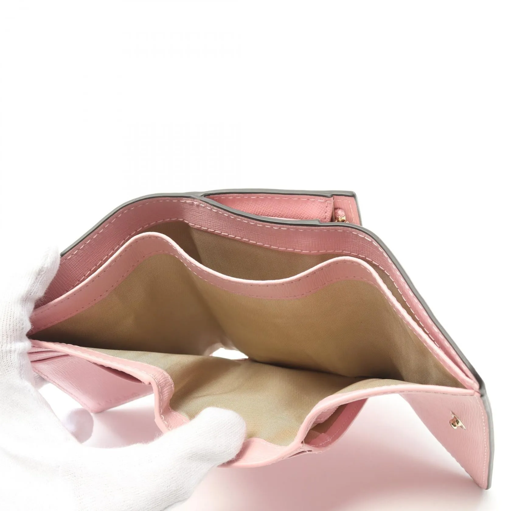 Furla Leather BABYLON S Bifold Wallet Pink