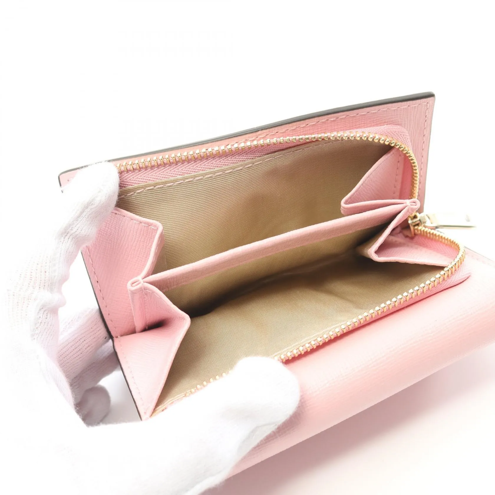 Furla Leather BABYLON S Bifold Wallet Pink