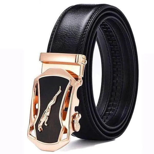 Genuine Leather Automatic Male Cummerbunds Leather Belt For Men