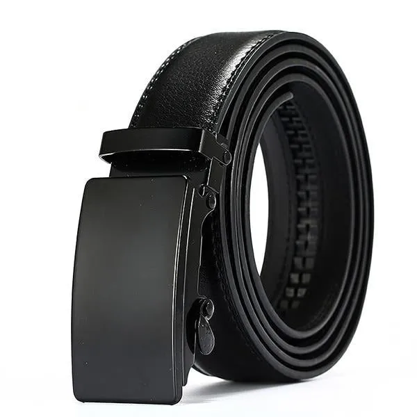 Genuine Leather Automatic Male Cummerbunds Leather Belt For Men
